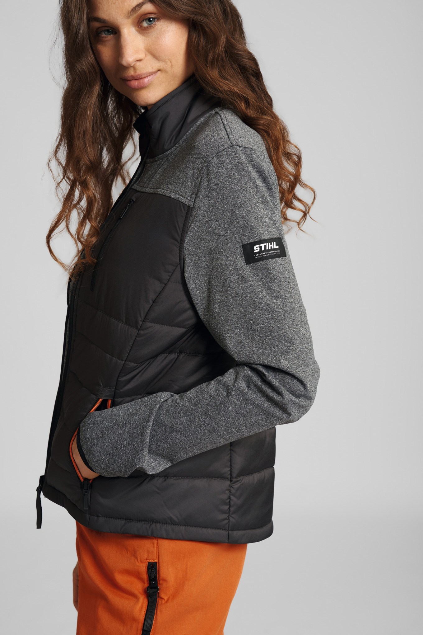 Jacke HYBRID Damen Grau