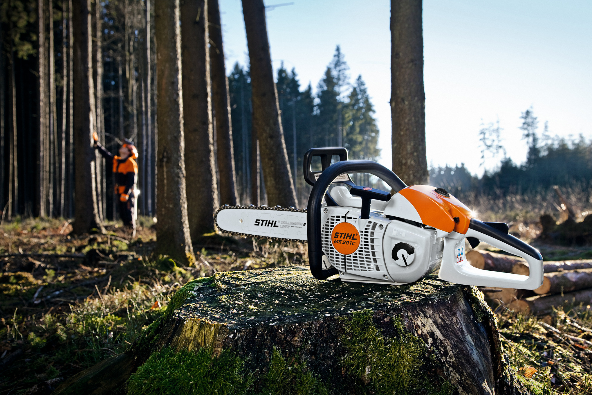 STIHL MS 201 TC-M Benzin Motorsäge (Schienenlänge 35cm