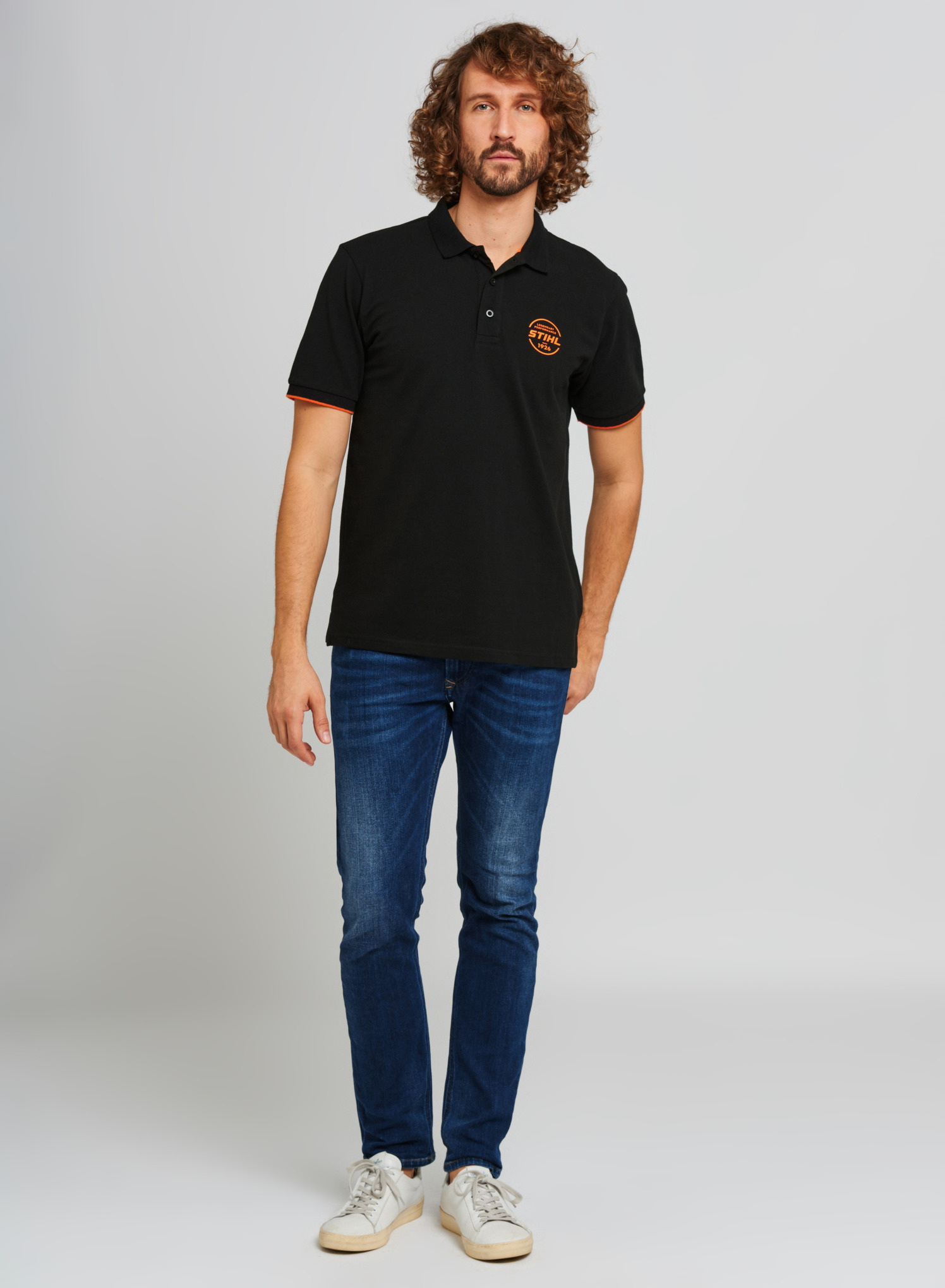 Poloshirt LOGO-CIRCLE schwarz