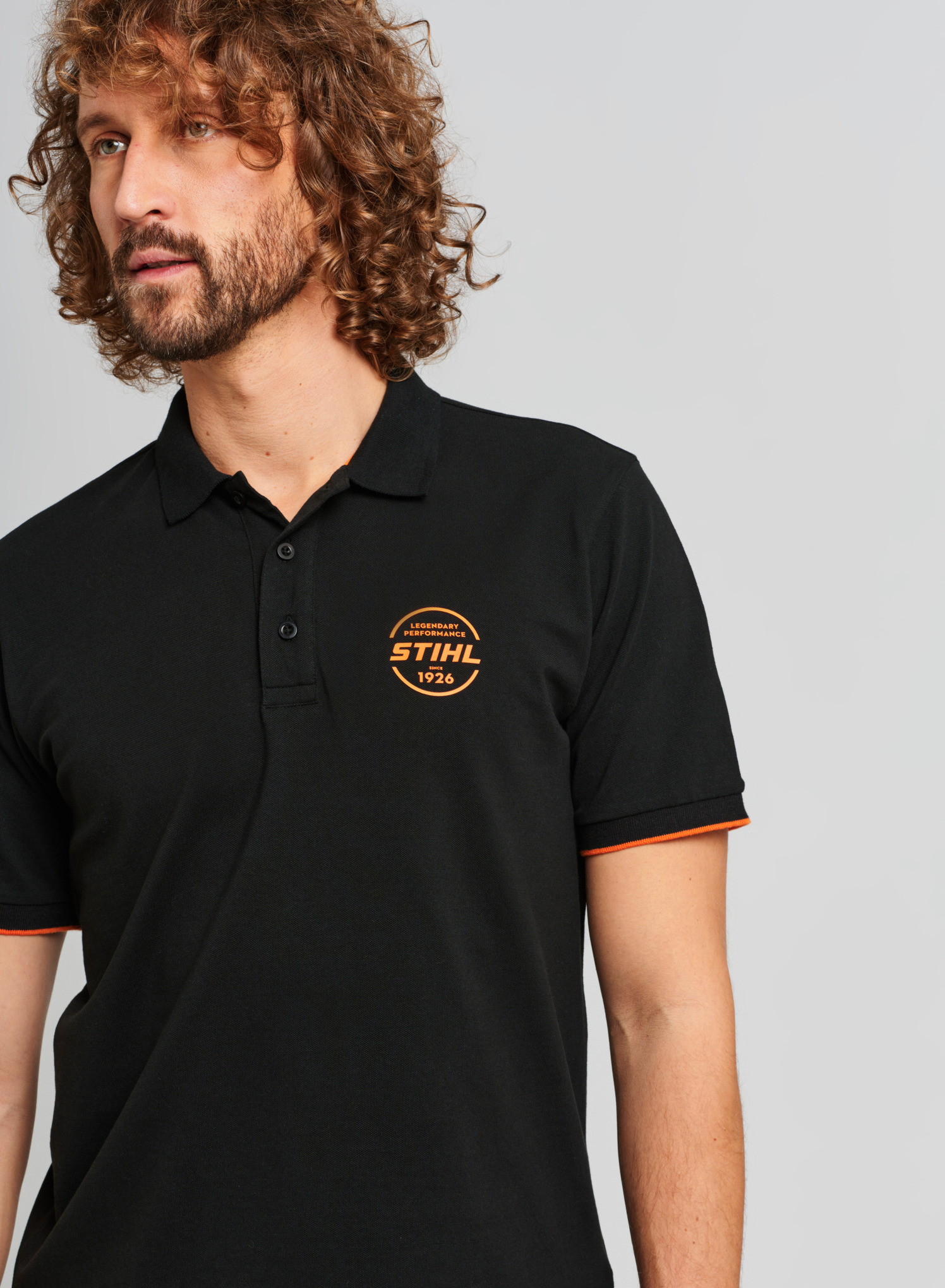 Poloshirt LOGO-CIRCLE schwarz