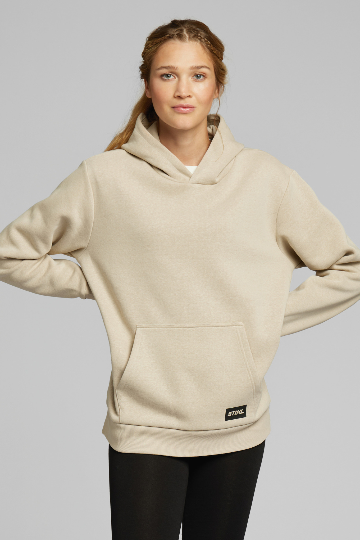 Hoodie LOGO SMALL Beige