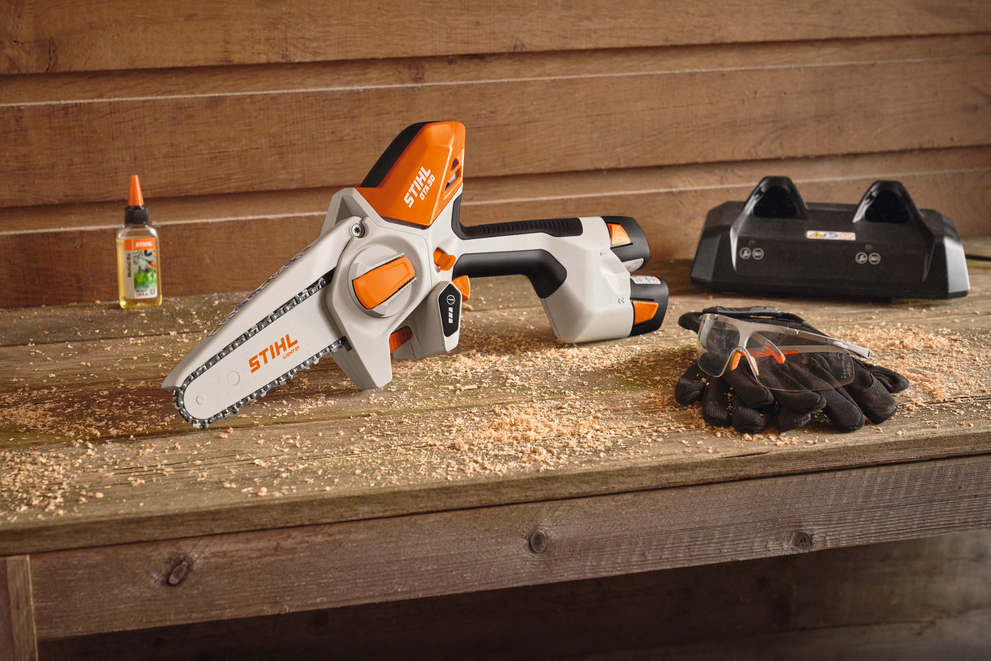 STIHL Akku Rasenmäher von oben