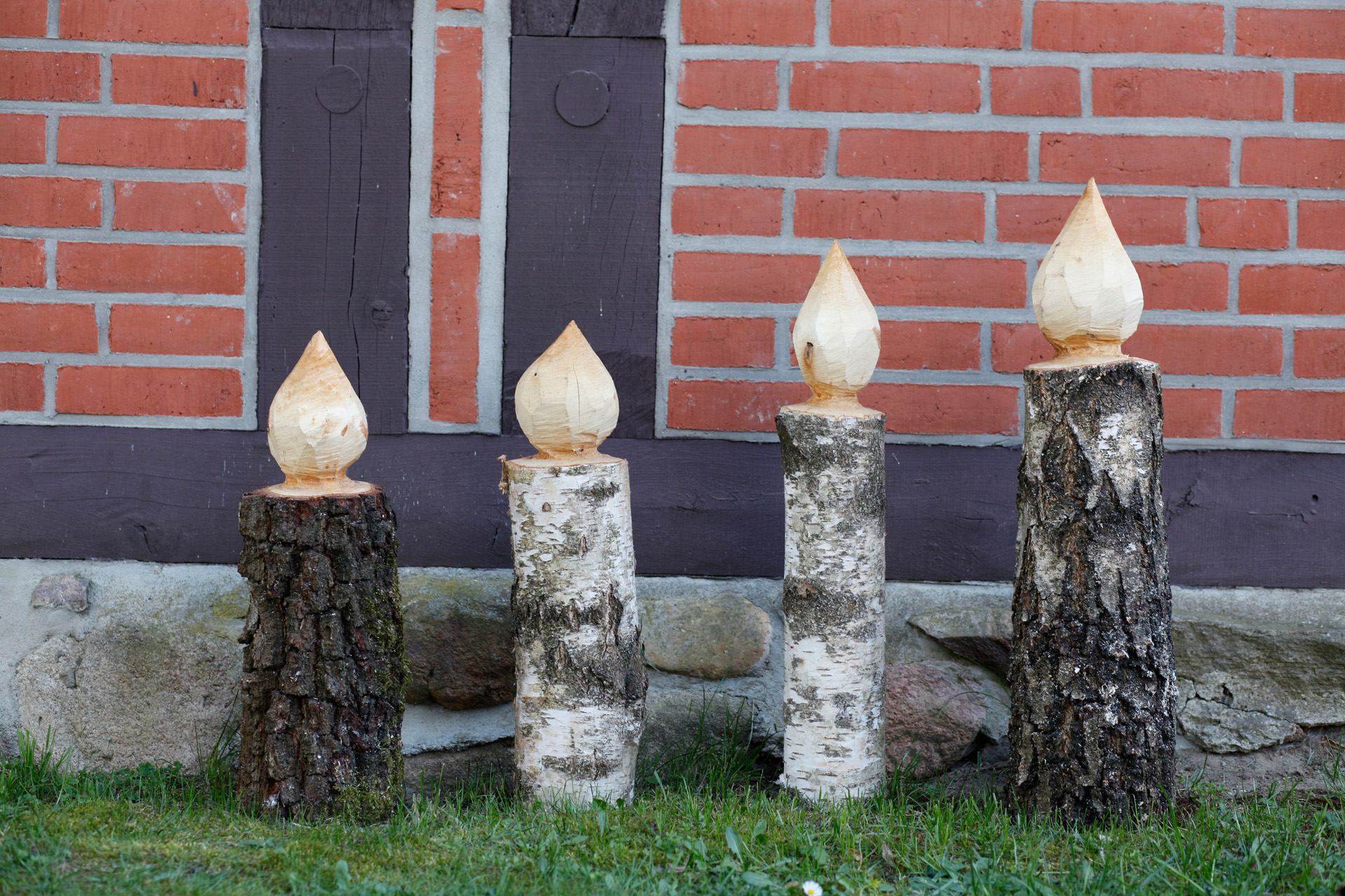 Weihnachtsdeko aus Holz für draußen selber machen