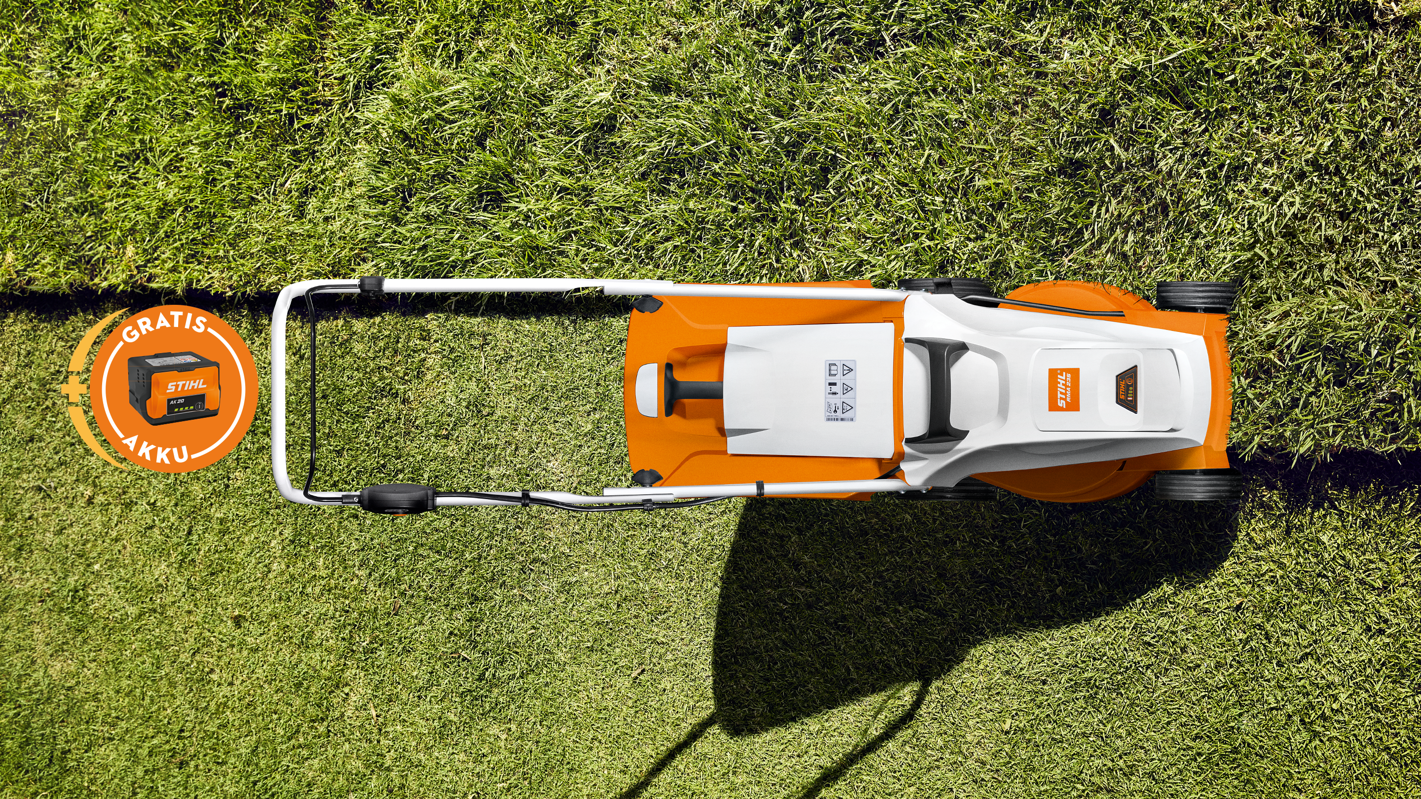 STIHL Akku Rasenmäher von oben