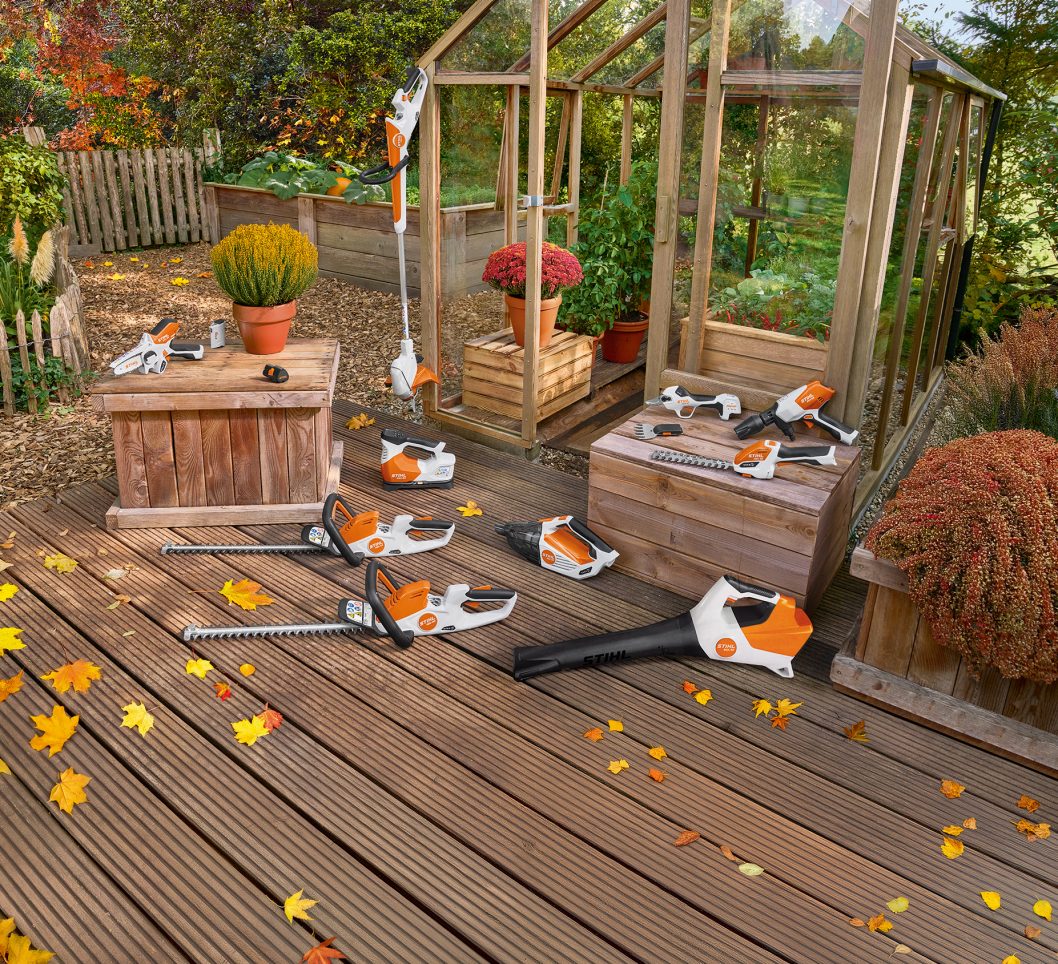 STIHL Akku Rasenmäher von oben